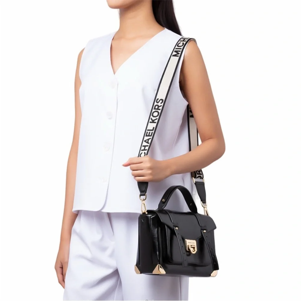 MICHAEL KORS Manhattan Medium Patent Satchel Crossbody